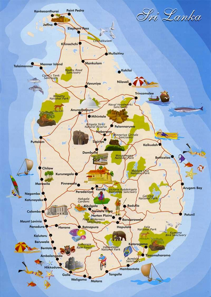 スリランカ地図